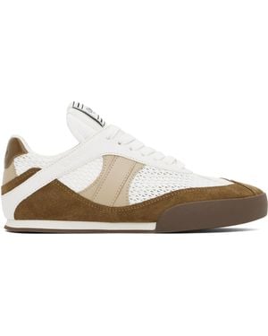 Chloé ホワイト＆ブラウン Kick スニーカー - ブラック