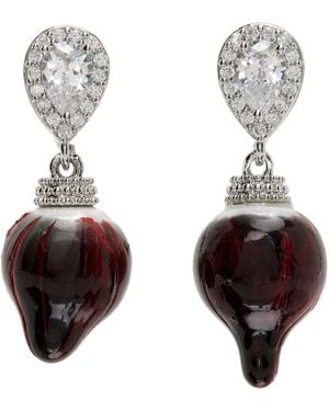 OTTOLINGER Boucles D'Oreilles Pendantes À Perle Artificielle - Marron