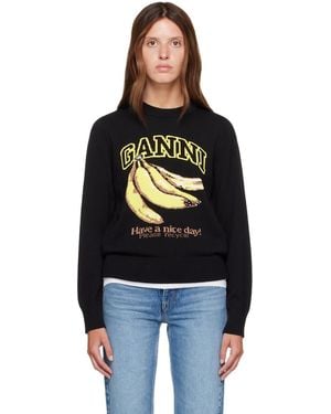Ganni Banana Sweater - Black