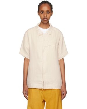 AIREI Off- Raw Edge Shirt - Natural