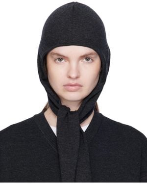 Lemaire Fine Wool Head Scarf Hood - Blue