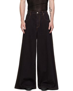 Eckhaus Latta Ultra Wide Leg Jeans - Black