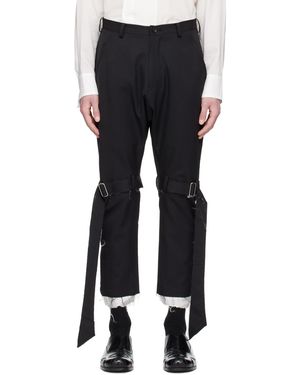 sulvam/サルバム】GABARDINE PIPING WIDE PANTS（スラックス