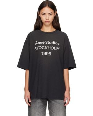 Acne Studios Sprayed Logo T-Shirt - Black
