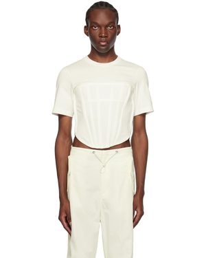 Dion Lee White Corset T-shirt - Black
