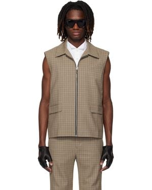Ernest W. Baker Sleeveless Tailored Jacket Vest - Multicolour
