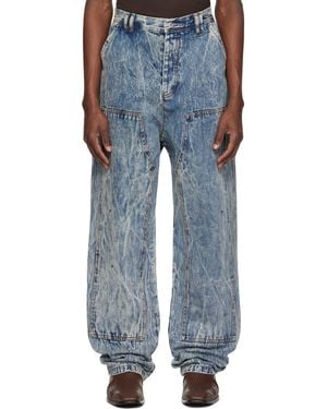 Kusikohc Workwear Multi Rivet Jeans - Blue