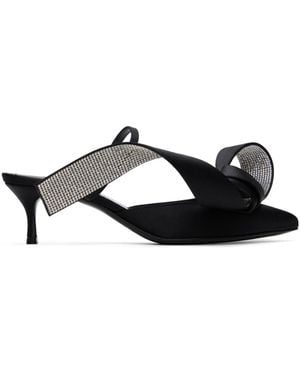 Area Black Sergio Rossi Edition Marquise Heeled Sandals