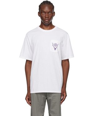 South2 West8 ホワイト Circle Horn Tシャツ