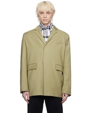 Bianca Saunders Taupe Pull Over Blazer - Natural
