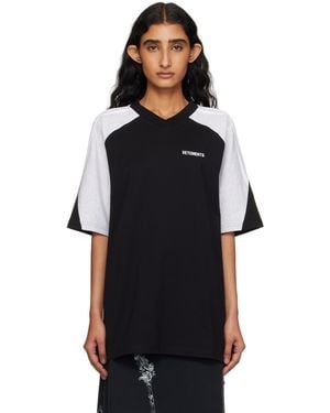 Vetements Cut-Up V-Neck T-Shirt - Black