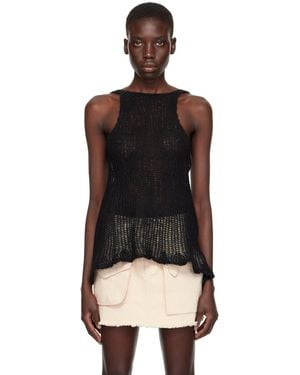 Marques'Almeida Round Neck Tank Top - Black