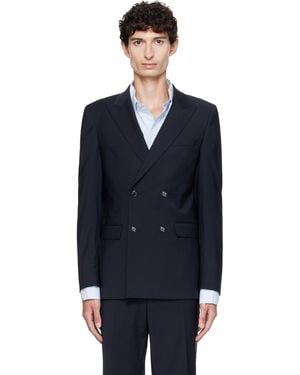 BOSS Double-Breasted Blazer - Blue