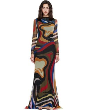 OTTOLINGER Mesh Longsleeve Maxi Dress - Black
