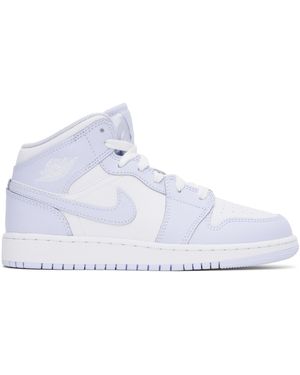Nike ジュニア｜ブルー＆ホワイト Air Jordan 1 Mid スニーカー - ブラック
