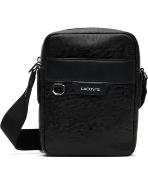 Lacoste Ossian Leather Satchel Bag - Black