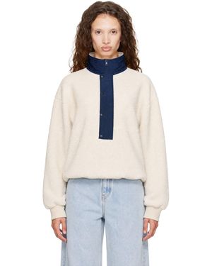 Entire studios System Half Zip Fleece Sweater - White