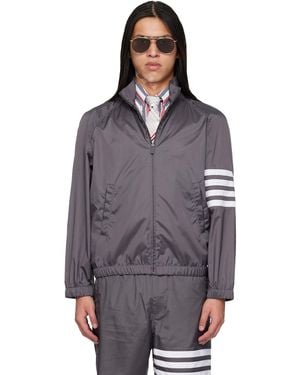 Thom Browne Shiny Ripstop Raglan 4-Bar Track Jacket - Purple