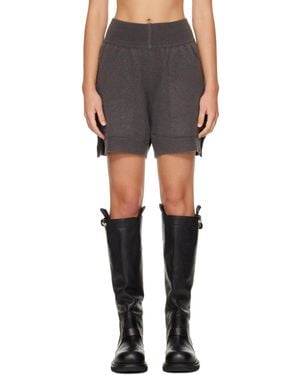 Rick Owens Tower Cashmere Shorts - Gray