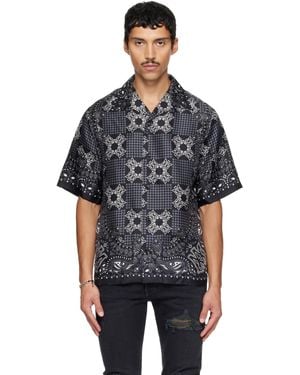 Amiri Ma Check Camp Shirt - Black