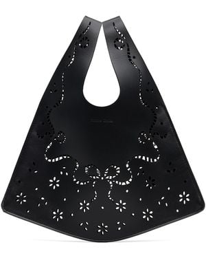 Simone Rocha Mini Lasercut Lace Shopper Tote - Black