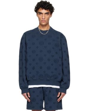 CASABLANCA Applique Monogram Sweatshirt - Blue