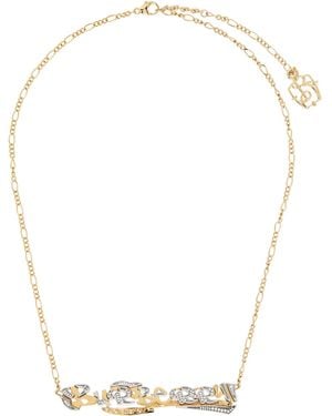 Burberry Logo Chain Necklace - White