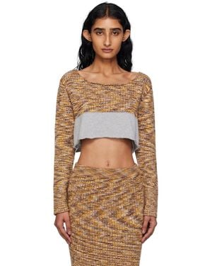 Baserange Waste Cropped Jumper - Multicolour