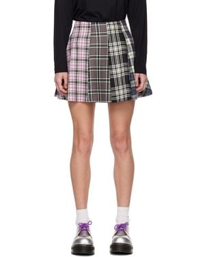MSGM Tartan Miniskirt - Black