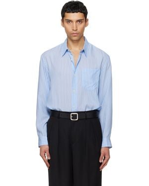 Tonywack Striped Lyocell Shirt - Blue