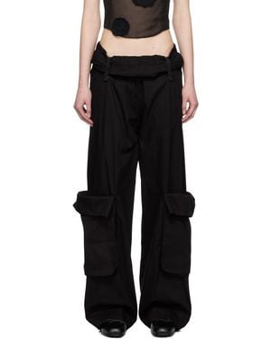 ★Open Yy★LINEN CARGO PANTS★大人気★ OPEN YY Linen Cargo Pants in Black | Lyst