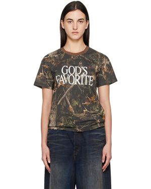 PRAYING カーキ God's Favorite 迷彩 Tシャツ - ブラック