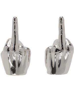 Y. Project Mini Fuck U Earrings - Metallic