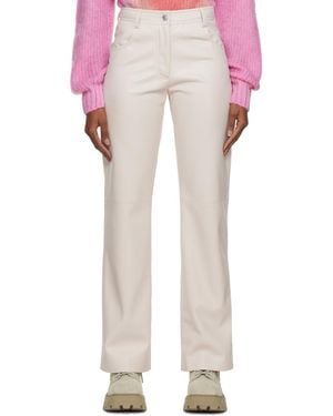 MSGM High-Waist Flared Pants - White
