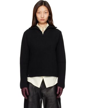 Mackage Gladys Knit Half-Zip Pullover Jumper - Black