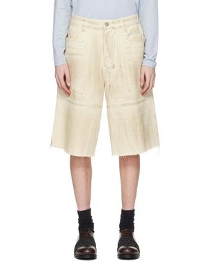 Serapis Tar-Painted Wide Sailor Shorts - Natural