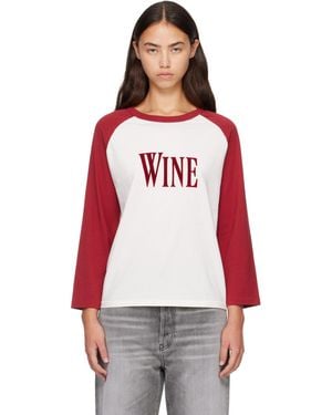 Acne Studios Burgundy & 'Wine' T-Shirt - Red