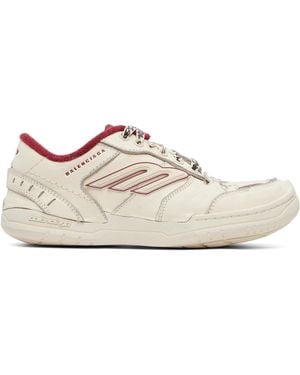 Balenciaga Off- Hamptons Medium Worn-Out Sneakers - White