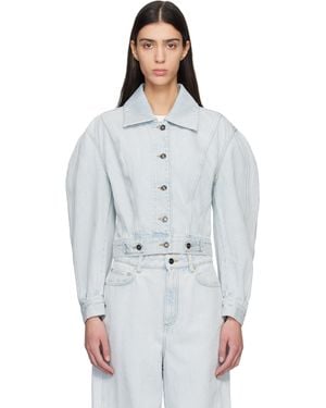 Givenchy Back-To-Front Cocoon Denim Jacket - Multicolour