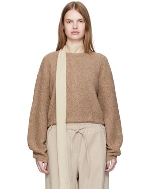 UMARMUNG Taupe Baby Alpaca Two Way Cardigan - Natural