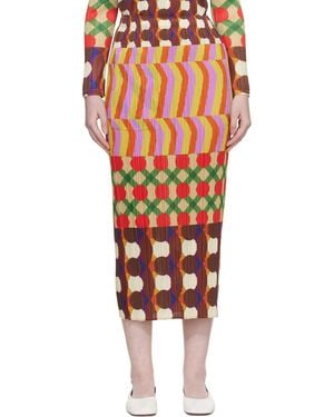 Pleats Please Issey Miyake Harmony Maxi Skirt - Red