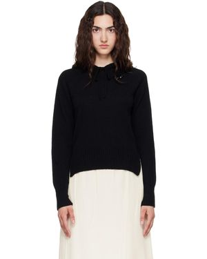 Simone Rocha Embellished Relaxed Cashmere Hoodie - Black