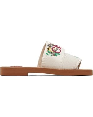 Chloé Woody Mule Sandals - White