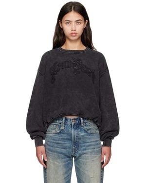 R13 'New York' Balloon Crewneck Sweatshirt - Black