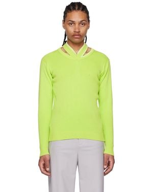 Y. Project Green Cutout Jumper - Yellow