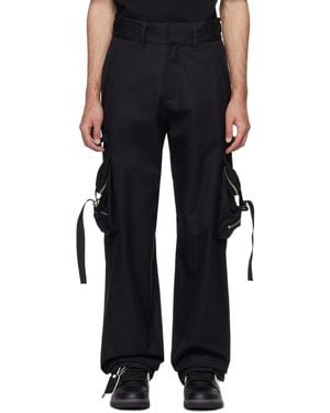 Off-White c/o Virgil Abloh ブラック ジッパー カーゴパンツ