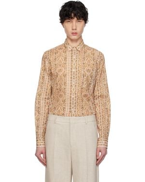 Valentino ベージュ Voyage Imaginaire モスリン シャツ - マルチカラー