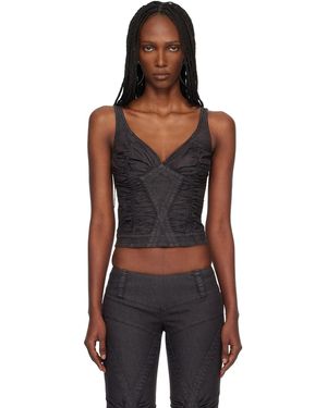 Miss Sixty Knwls Edition Strap Tank Top - Black