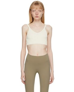 Vaara Off-white Technical Knit Crop Bra