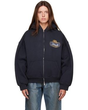 Rhude Pull À Capuche 'Safari' Noir À Armoiries Et À Logo